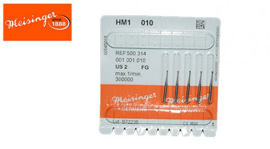 Meisinger Round Carbide Bur-High Speed(Size 010) 5PCS