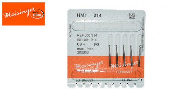 Meisinger Round Carbide Bur-High Speed(Size 014) 5PCS