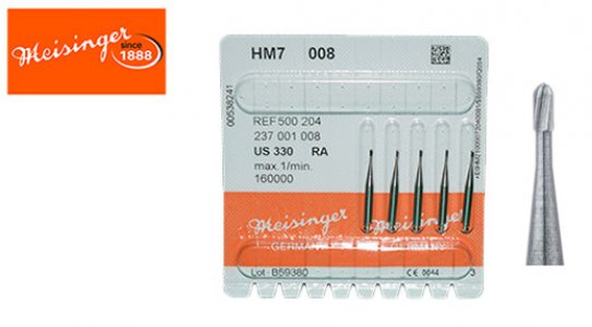 MEISINGER 330 CARBIDE BUR -LOW SPEED SIZE 008