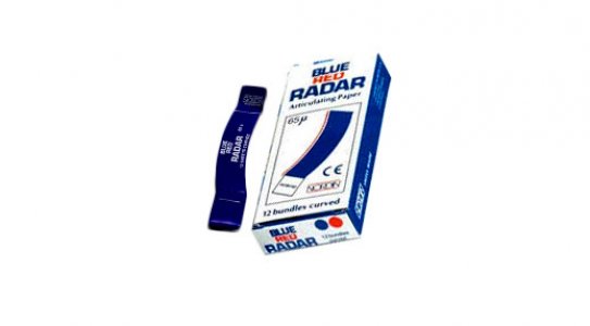 NORDIN BLUE RED RADAR ARTICULATING PAPER CURVED